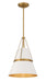 Minka-Lavery - 3933-879 - One Light Pendant - Springfield - Legacy Brass & Off White Cream
