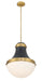 Minka-Lavery - 3934-876 - One Light Pendant - Purelight - Legacy Brass & Dark Matte Blac