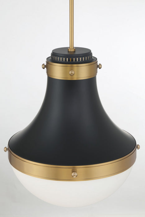 Minka-Lavery - 3934-876 - One Light Pendant - Purelight - Legacy Brass & Dark Matte Blac