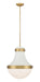 Minka-Lavery - 3934-879 - One Light Pendant - Purelight - Legacy Brass & Off White Cream