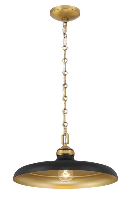 Minka-Lavery - 3935-876 - One Light Pendant - Crowne - Legacy Brass & Dark Matte Blac