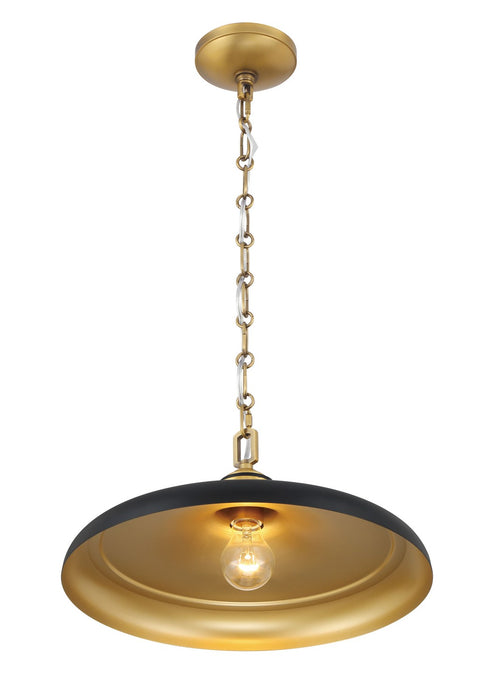 Minka-Lavery - 3935-876 - One Light Pendant - Crowne - Legacy Brass & Dark Matte Blac