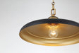 Minka-Lavery - 3935-876 - One Light Pendant - Crowne - Legacy Brass & Dark Matte Blac