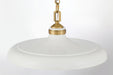 Minka-Lavery - 3935-879 - One Light Pendant - Crowne - Legacy Brass & Off White Cream