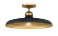 Minka-Lavery - 3936-876 - One Light Semi Flush Mount - Crowne - Legacy Brass & Dark Matte Blac