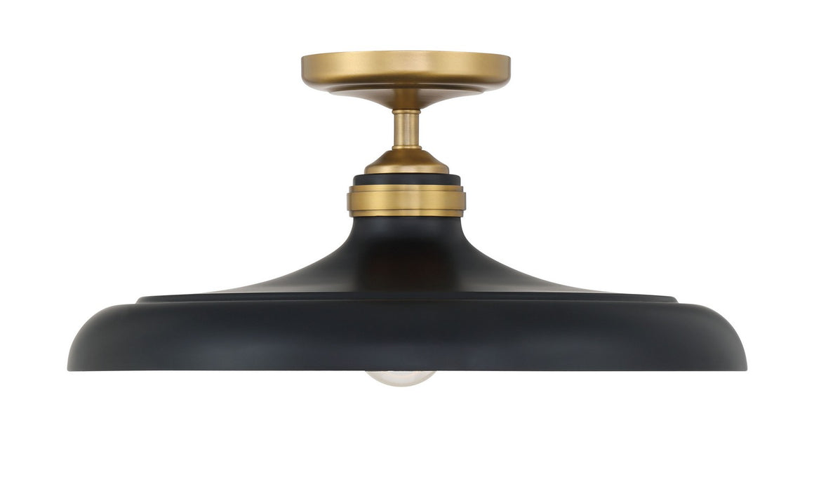 Minka-Lavery - 3936-876 - One Light Semi Flush Mount - Crowne - Legacy Brass & Dark Matte Blac
