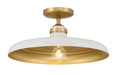 Minka-Lavery - 3936-879 - One Light Semi Flush Mount - Crowne - Legacy Brass & Off White Cream