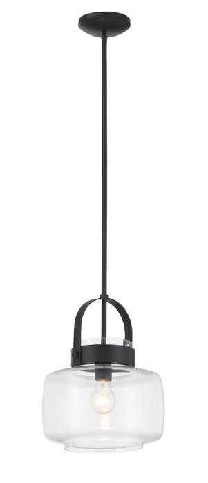 Minka-Lavery - 3937-899 - One Light Pendant - Wickglow - Dark Matte Black