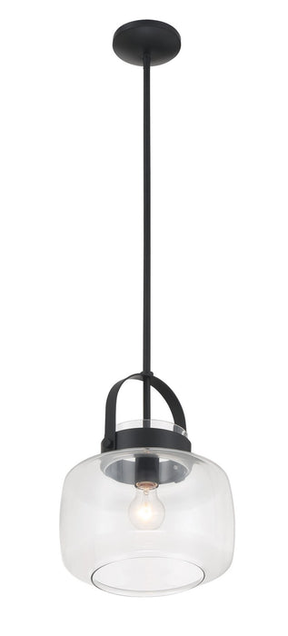Minka-Lavery - 3937-899 - One Light Pendant - Wickglow - Dark Matte Black