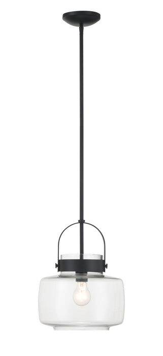 Minka-Lavery - 3937-899 - One Light Pendant - Wickglow - Dark Matte Black