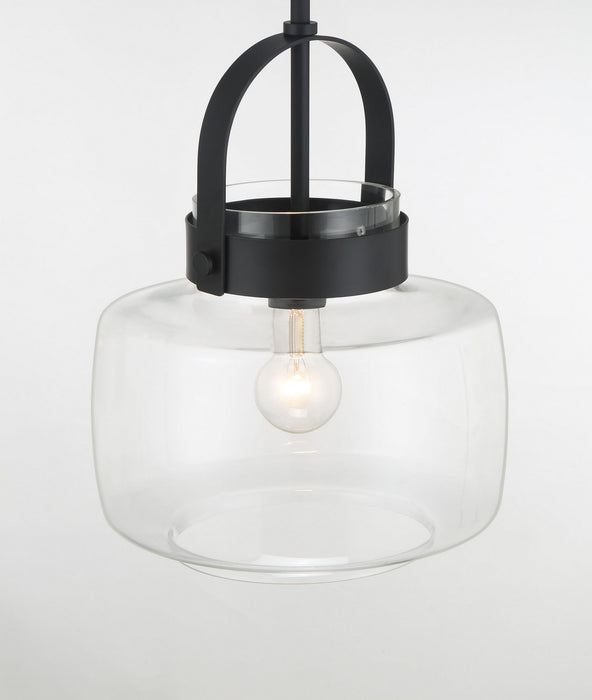 Minka-Lavery - 3937-899 - One Light Pendant - Wickglow - Dark Matte Black