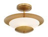 Minka-Lavery - 3943-732 - Three Light Semi Flush Mount - Solara - Legacy Brass