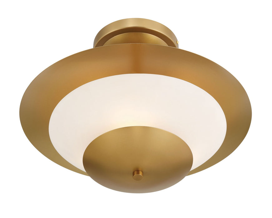 Minka-Lavery - 3943-732 - Three Light Semi Flush Mount - Solara - Legacy Brass