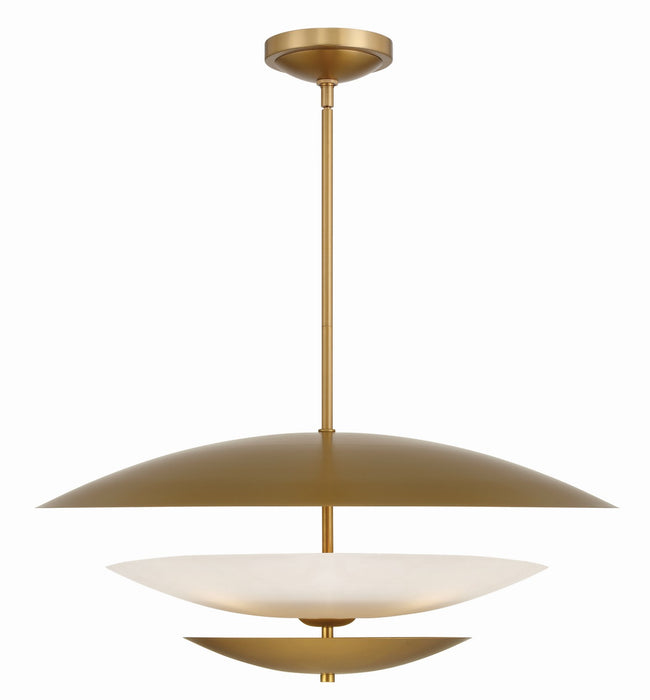 Minka-Lavery - 3945-732 - Five Light Pendant - Solara - Legacy Brass