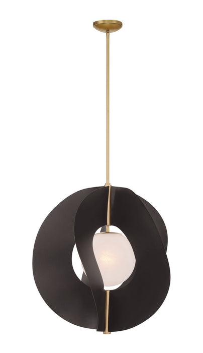 Minka-Lavery - 3951-855 - One Light Pendant - Gloria - Legacy Brass & Dark Bronze