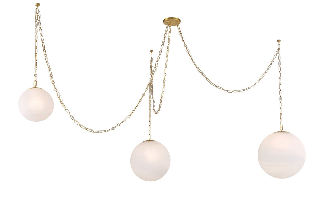 Minka-Lavery - 5218-732 - Three Light Pendant - Marbelle - Legacy Brass