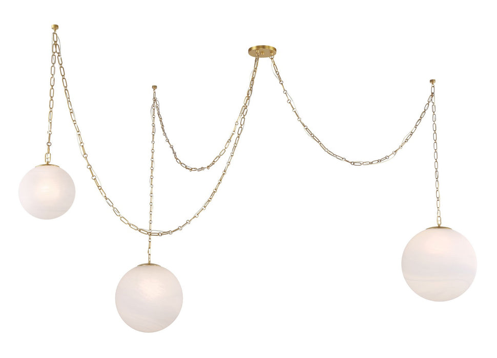 Minka-Lavery - 5218-732 - Three Light Pendant - Marbelle - Legacy Brass