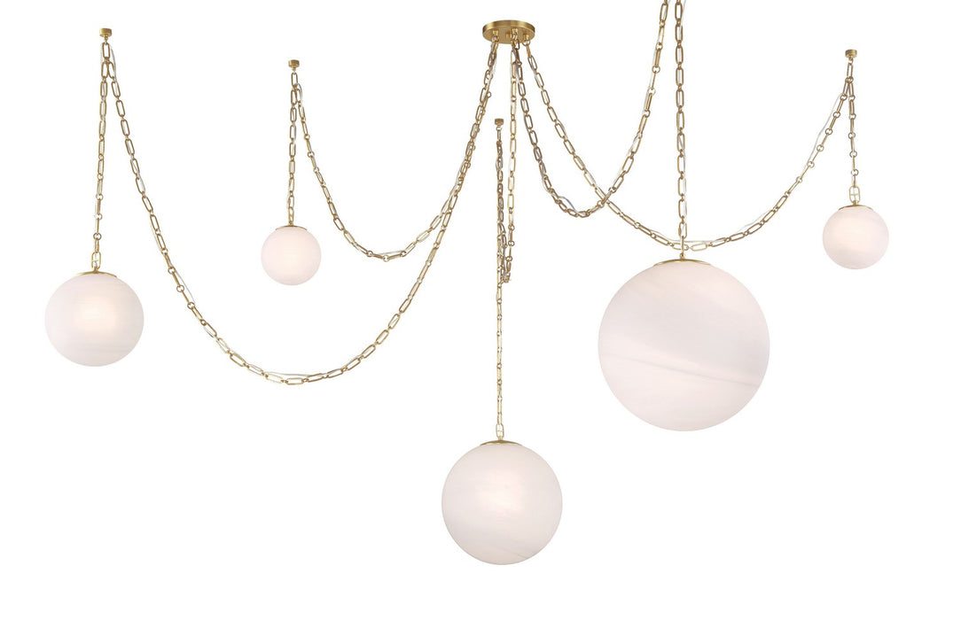 Minka-Lavery - 5219-732 - Five Light Pendant - Marbelle - Legacy Brass