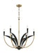 Minka-Lavery - 5696-782 - Six Light Chandelier - Miller - Legacy Brass & Sand Coal