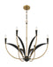 Minka-Lavery - 5696-782 - Six Light Chandelier - Miller - Legacy Brass & Sand Coal