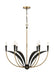 Minka-Lavery - 5696-782 - Six Light Chandelier - Miller - Legacy Brass & Sand Coal