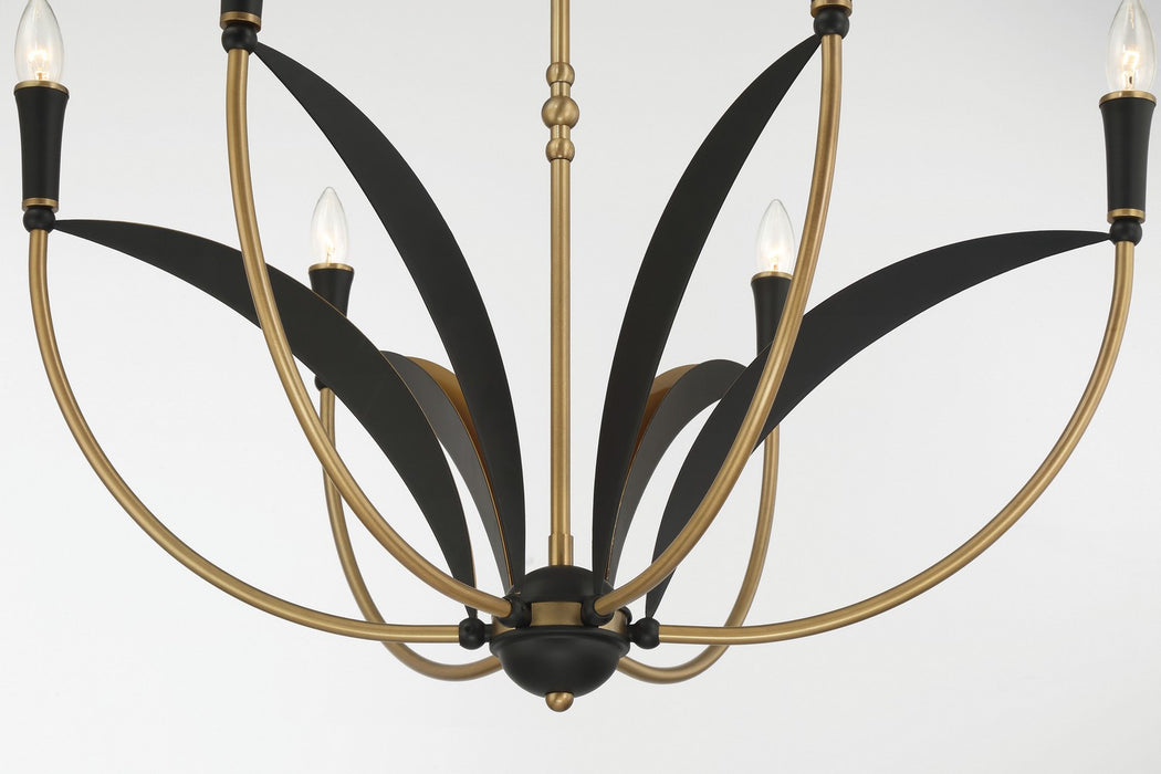 Minka-Lavery - 5696-782 - Six Light Chandelier - Miller - Legacy Brass & Sand Coal