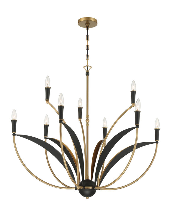 Minka-Lavery - 5699-782 - Nine Light Chandelier - Miller - Legacy Brass & Sand Coal