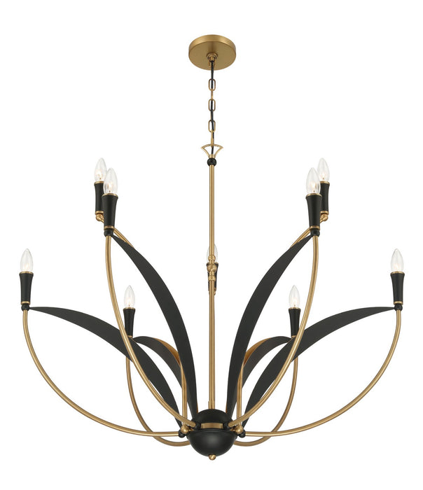 Minka-Lavery - 5699-782 - Nine Light Chandelier - Miller - Legacy Brass & Sand Coal