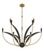 Minka-Lavery - 5699-782 - Nine Light Chandelier - Miller - Legacy Brass & Sand Coal