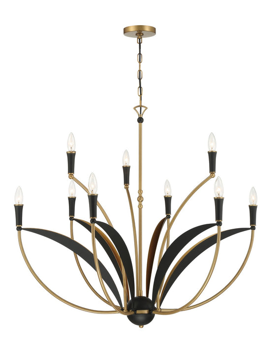Minka-Lavery - 5699-782 - Nine Light Chandelier - Miller - Legacy Brass & Sand Coal