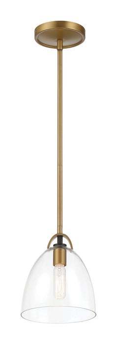 Minka-Lavery - 5711-876 - One Light Pendant - Sommersby - Legacy Brass & Matte Coal