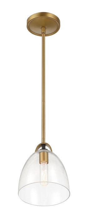 Minka-Lavery - 5711-876 - One Light Pendant - Sommersby - Legacy Brass & Matte Coal
