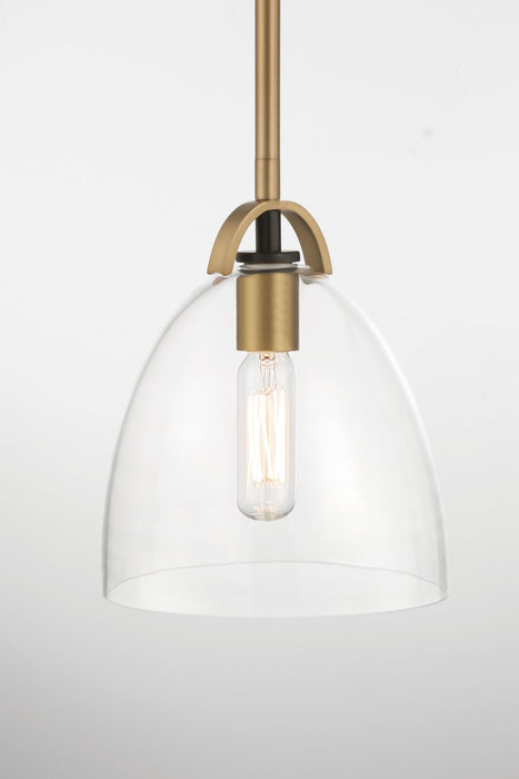 Minka-Lavery - 5711-876 - One Light Pendant - Sommersby - Legacy Brass & Matte Coal