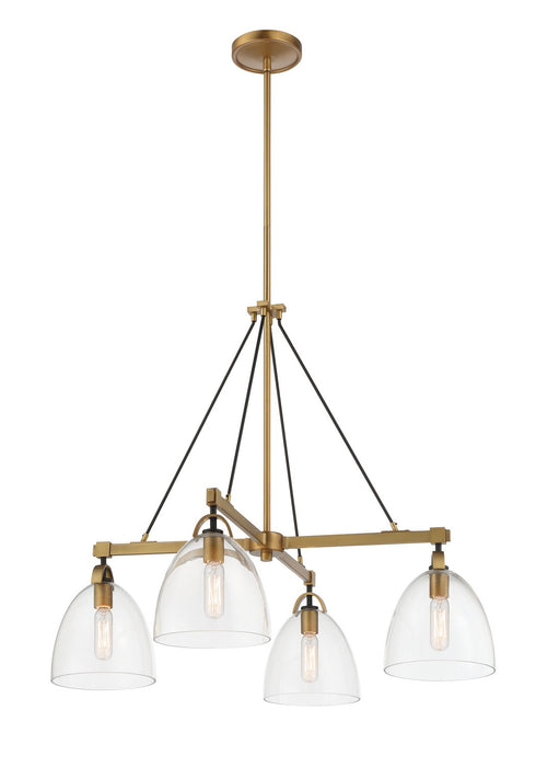 Minka-Lavery - 5714-876 - Four Light Chandelier - Sommersby - Legacy Brass & Matte Coal