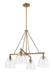 Minka-Lavery - 5714-876 - Four Light Chandelier - Sommersby - Legacy Brass & Matte Coal