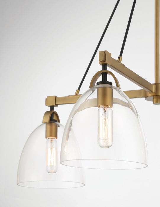 Minka-Lavery - 5714-876 - Four Light Chandelier - Sommersby - Legacy Brass & Matte Coal