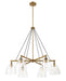 Minka-Lavery - 5716-876 - Six Light Chandelier - Sommersby - Legacy Brass & Matte Coal