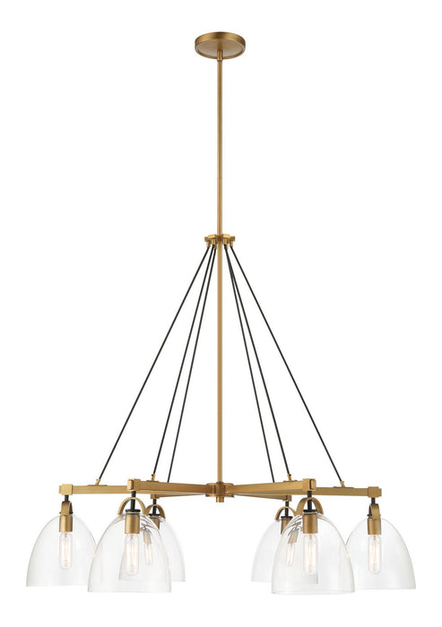 Minka-Lavery - 5716-876 - Six Light Chandelier - Sommersby - Legacy Brass & Matte Coal