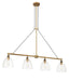 Minka-Lavery - 5717-876 - Four Light Island Pendant - Sommersby - Legacy Brass & Matte Coal