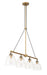 Minka-Lavery - 5717-876 - Four Light Island Pendant - Sommersby - Legacy Brass & Matte Coal