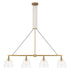 Minka-Lavery - 5717-876 - Four Light Island Pendant - Sommersby - Legacy Brass & Matte Coal