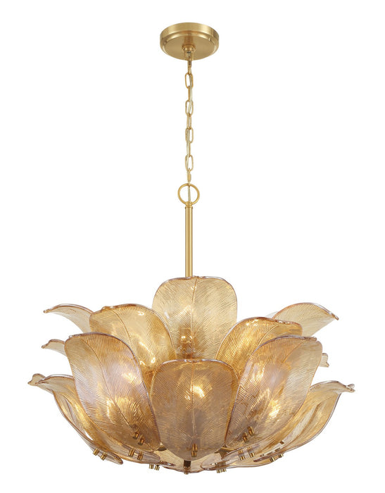 Metropolitan - N2215-A-732 - Ten Light Pendant - Orchid - Legacy Brass