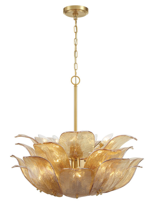 Metropolitan - N2215-A-732 - Ten Light Pendant - Orchid - Legacy Brass