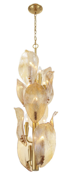 Metropolitan - N2216-A-732 - Ten Light Pendant - Orchid - Legacy Brass