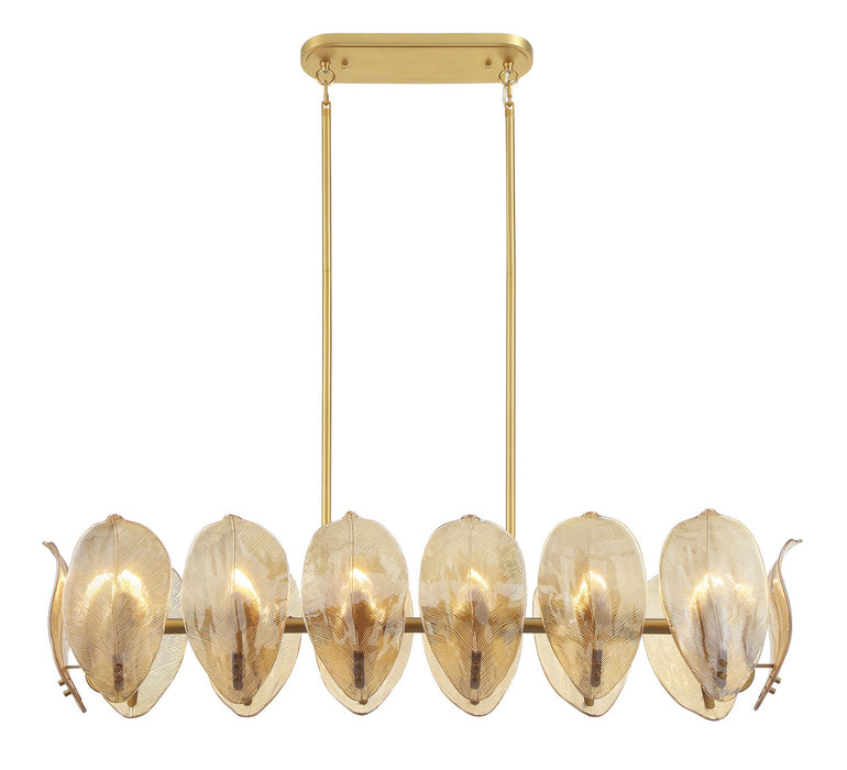 Metropolitan - N2217-A-732 - 14 Light Island Pendant - Orchid - Legacy Brass