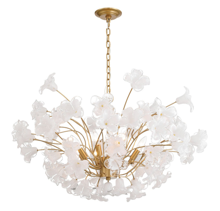 Metropolitan - N2228-732 - Eight Light Chandelier - Bloome - Legacy Brass