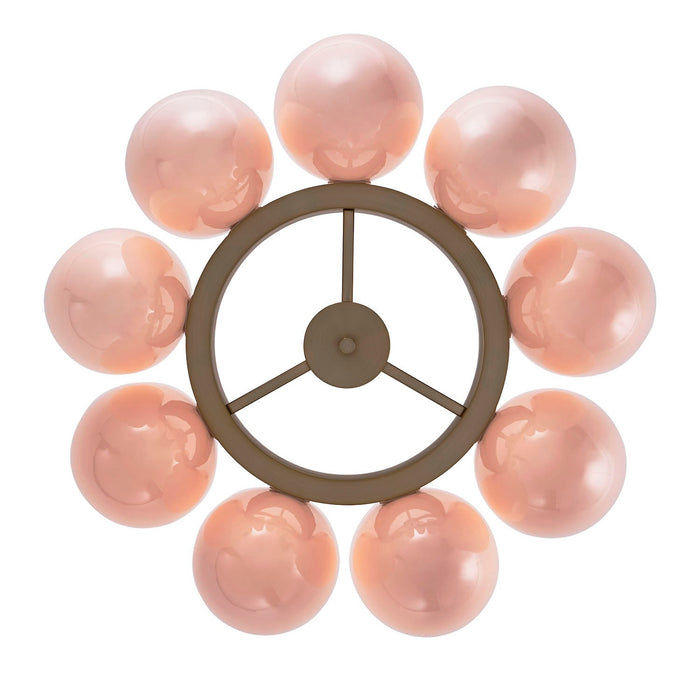 Kalco - 524355WB - Nine Light Chandelier - COCOON - Winter Brass