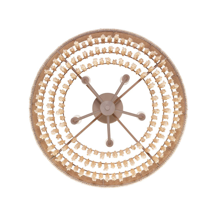 Kalco - 524845JT - Five Light Semi Flush Mount - NATURALE - Jute