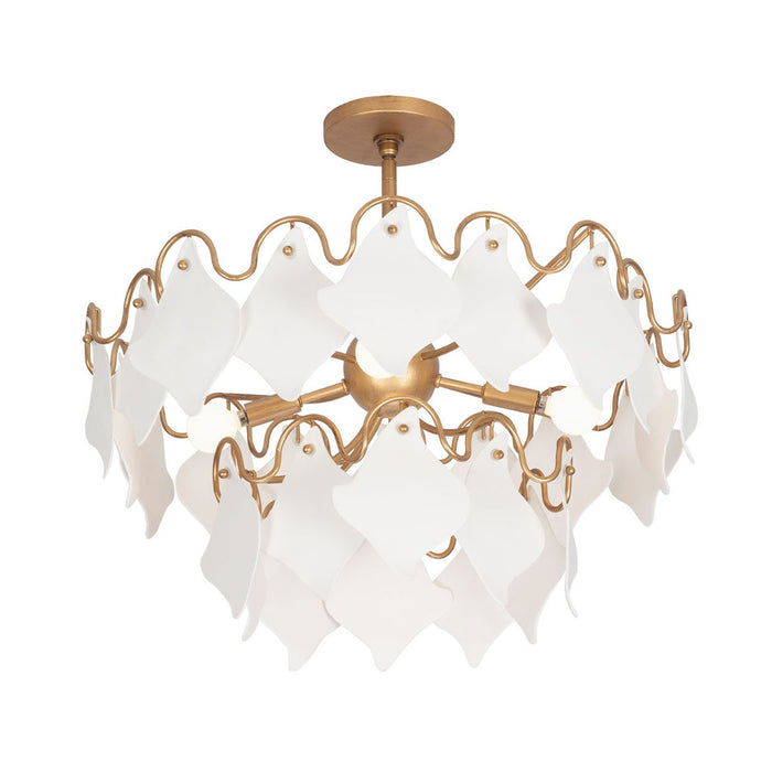 Kalco - 525145MG - Four Light Semi Flush Mount - MANTA - Modern Gold
