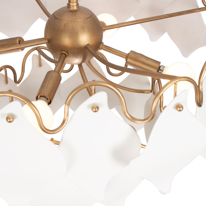 Kalco - 525145MG - Four Light Semi Flush Mount - MANTA - Modern Gold